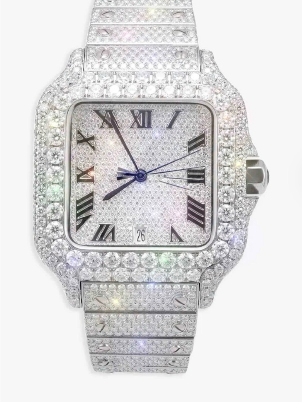 Luxury Moissinate Cartier Watch - Silver